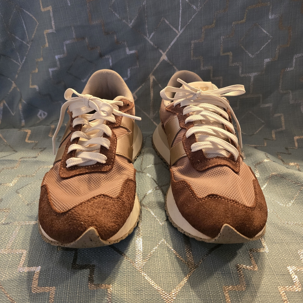 New Balance Copper and Cream Athletic Sneakers